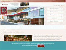 Tablet Screenshot of meetings.visitsanantonio.com
